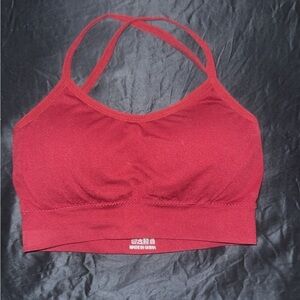 Maroon sports bra